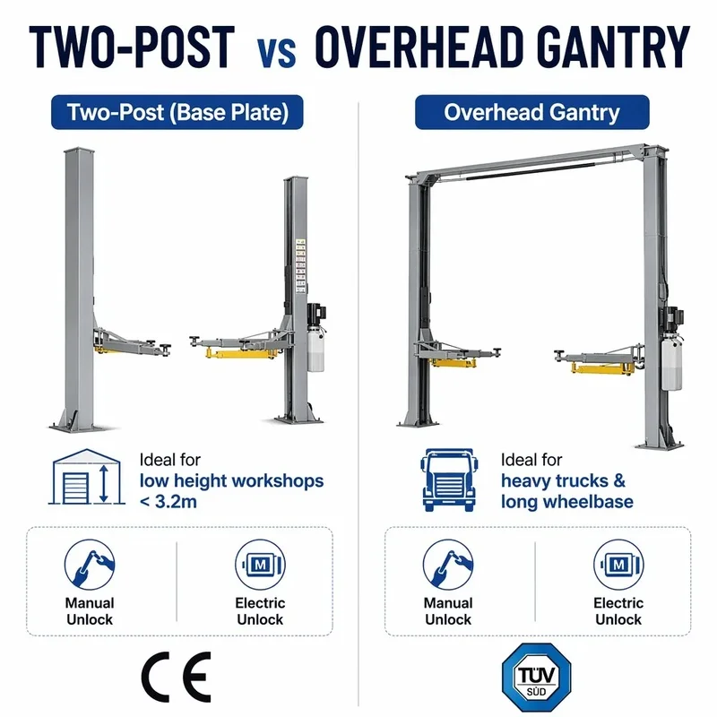 Source Factory 4 Ton Two Post Car Lift CE Certified  Post Car Lift Hydraulic Lift for Car