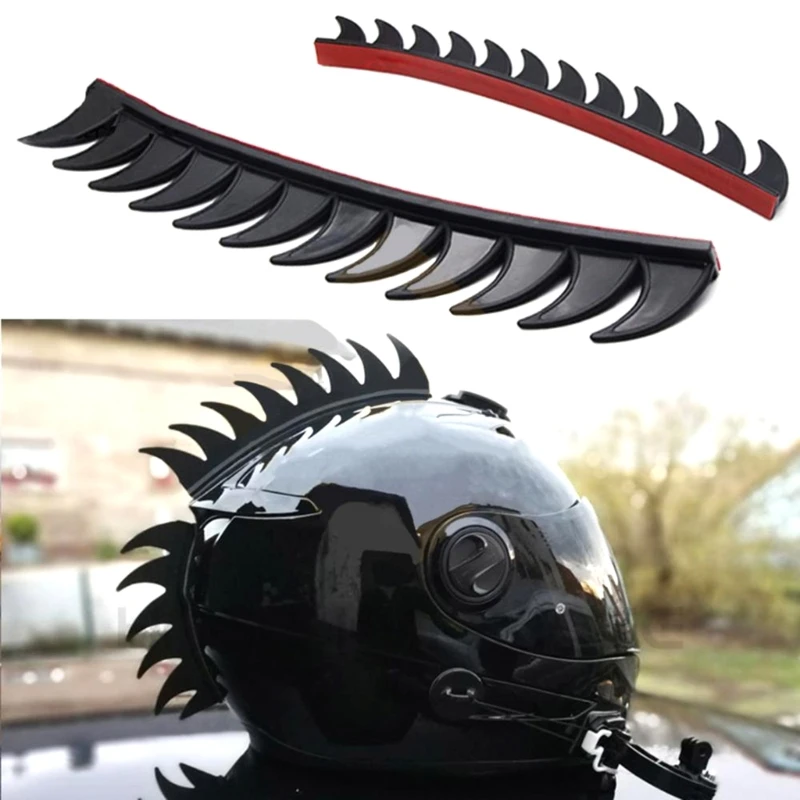 Mototbike Helmets Punk Cockscomb Decal Motorcycle Helmets Modified Accessories Universal Fashion Stickers Decor X37F