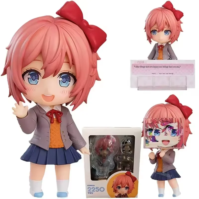 Anime Doki Doki Literature Club! Yuri Monika Action Figures Cute Girl Articulated Figure Model Toys Desktop Statue Decor Gift