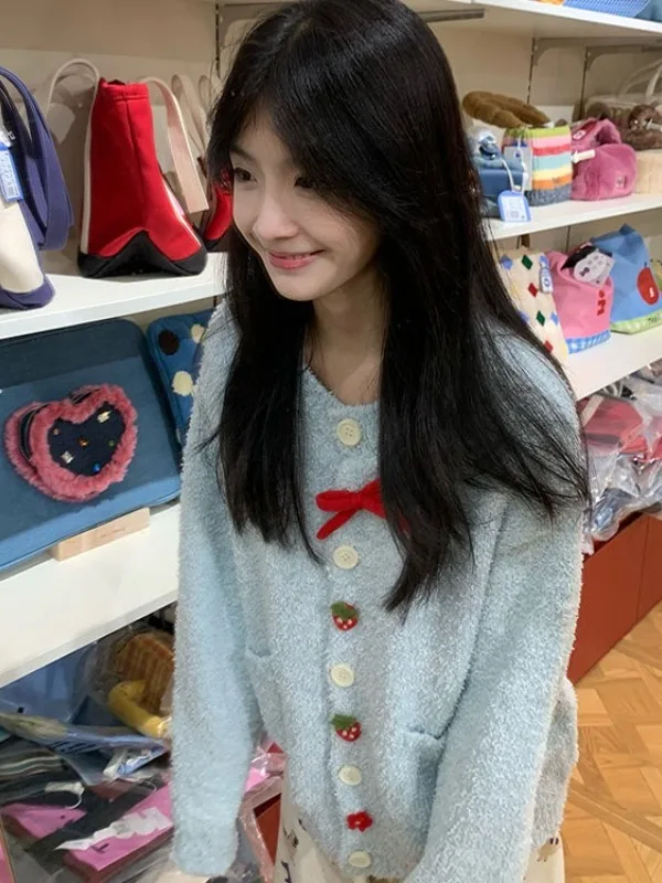 

Retro Loose Lazy Sweet Sle Women's Sweater Spring Autumn Small Size Versatile Top New Arrival Comfortable Long Sve round...