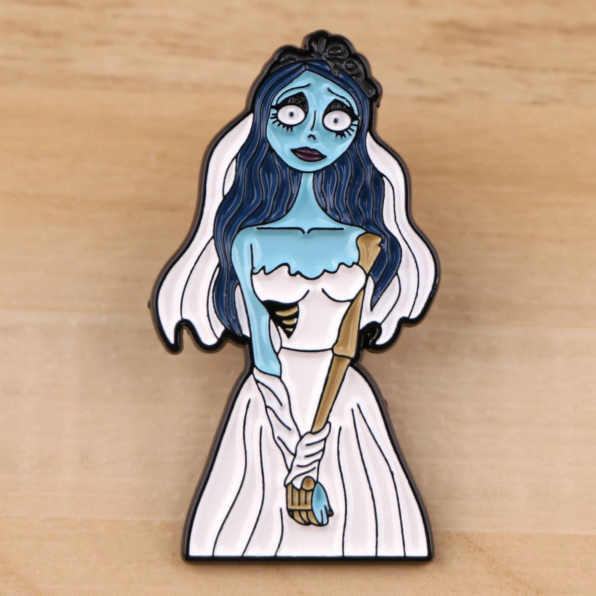 Zombie Bride Brooches For Women Halloween Enamel Pins Horror Metal Badge Clothes Hat Accessories Fashion Jewelry Friends Gift