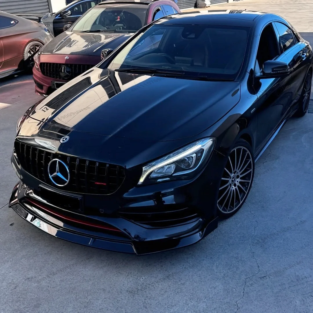 

Front Bumper Splitter Lip For Mercedes Benz CLA C117 Facelift AMG Line Sport 2016-2018 Gloss Black ABS Spoiler Diffuser Body Kit