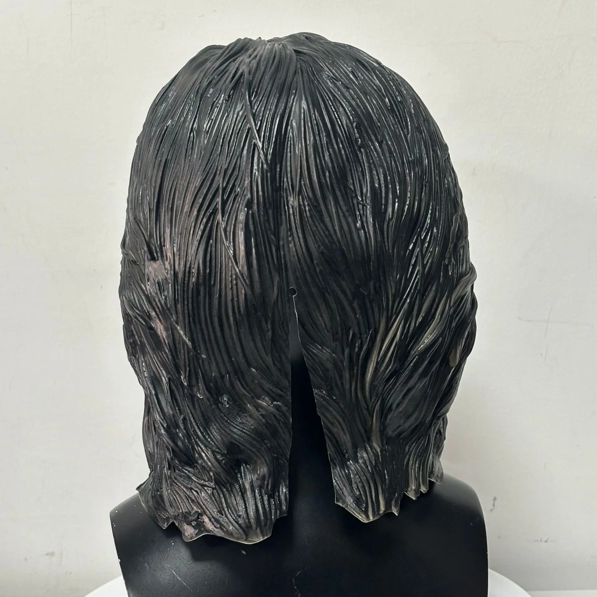 Realistische Latex-Maske für Männer, Cosplay-Maske, Halloween-Party-Kostüm-Requisiten, Erwachsenen-Vollkopfmaske mit Haar und Bart – Detail 2