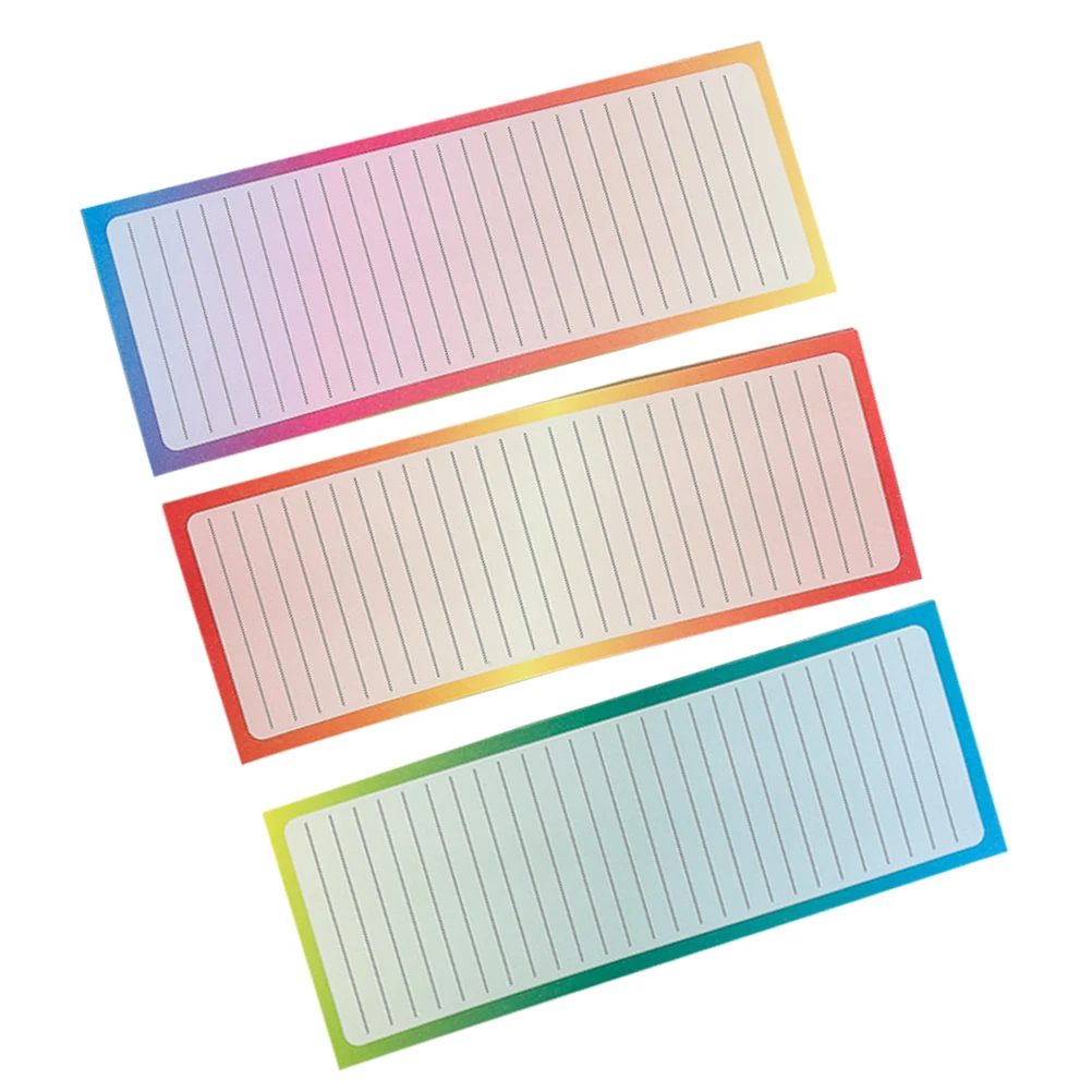 

3 Books Magnetic Notepad Gradient Color 50 Sheets Perfect for Memo Fridge Note Planner Office Home School Practical Convenient
