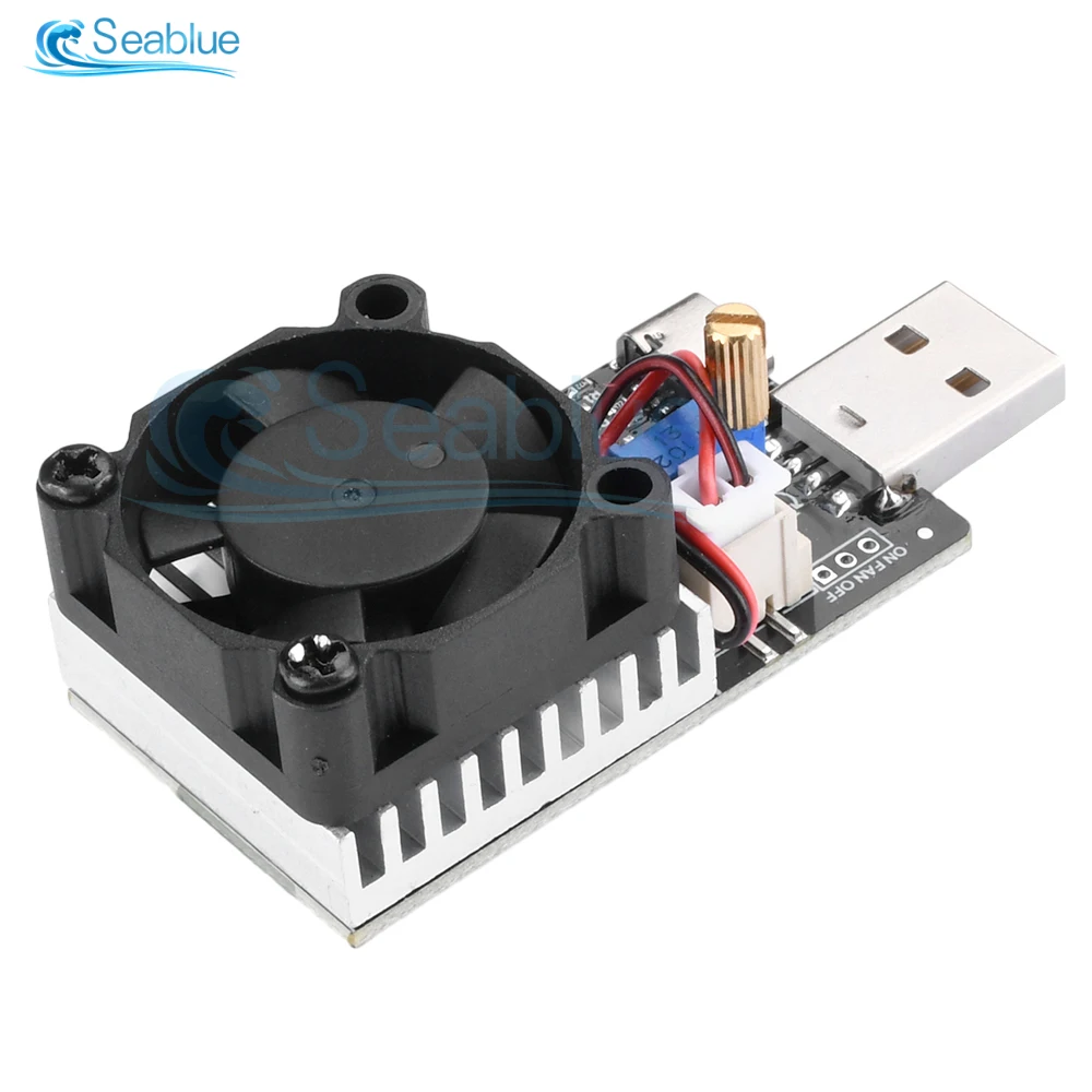 USB DC 3.7-20V Constant Current Electronic Load Adjustable Aging Discharge Module Resistance Tester 3A 25W Charger Module Board