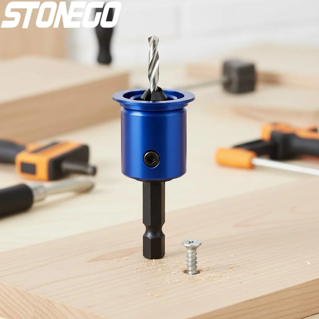 

Countersink Drill Bit Set for Wood Pilot Holes Alloy Core Limiter Woodworking Tools Professional Router Bits