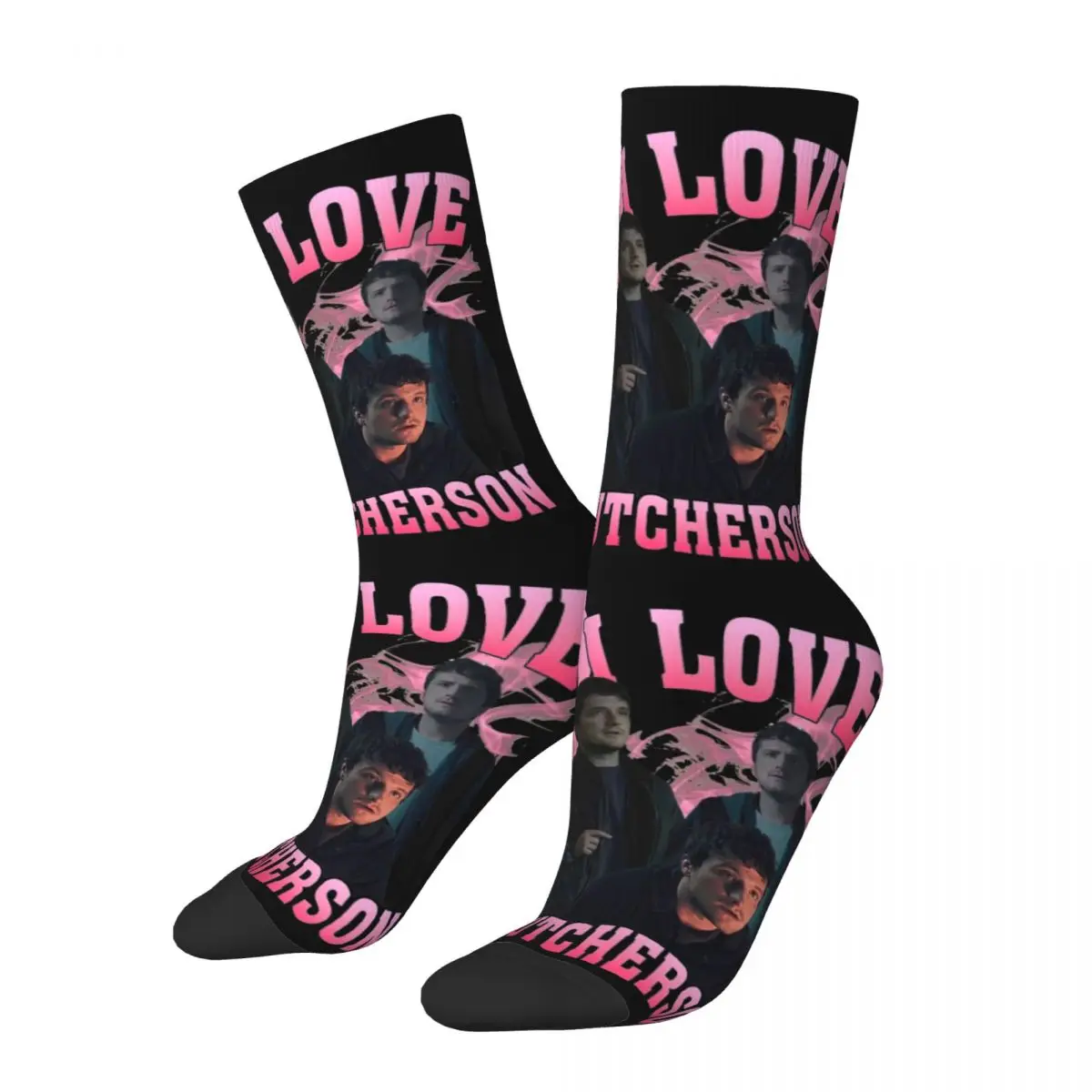 Josh Hutcherson-Chaussettes à mème de sifflet pour hommes et femmes, chaussettes heureuses drôles, bas de nouveauté, printemps, été, automne, hiver, cadeaux