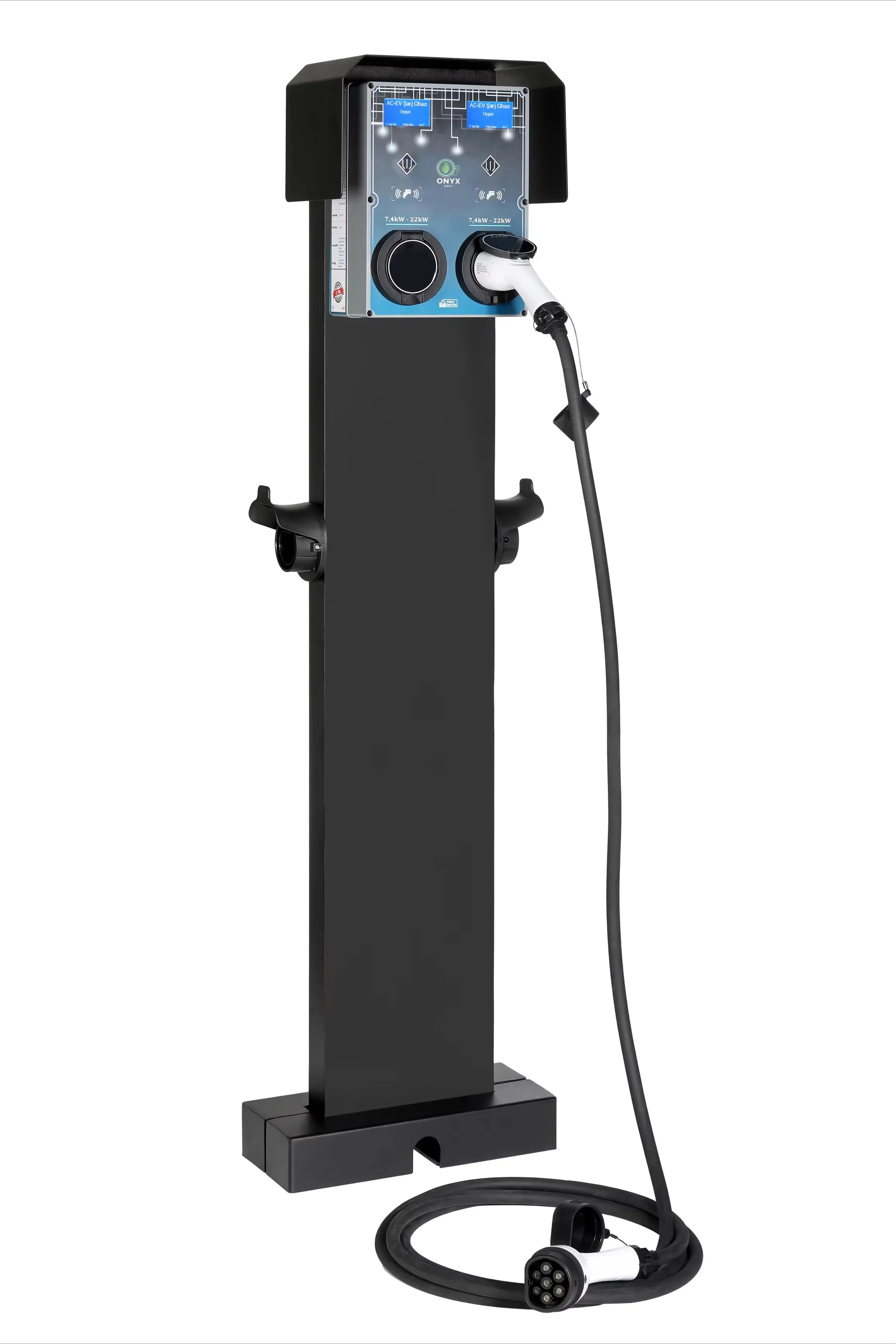 New Dual Output 44 kW Type 2 Socketed Charge Cable Adjustable 3.5-22 kW RFID Control Easy Installation Fast Charging Charging