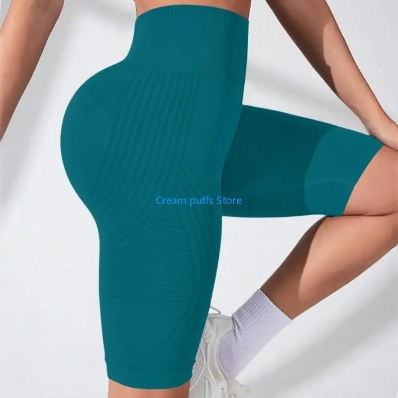 50LE Women's High Waist Yoga Capris Tummy Controls None See Through Workout Athletic Running capris Leggings