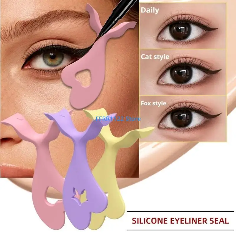Y1UF 3PCS EYELINEURS APPLICATION POCHINGS GUIDE DU LIGNEUR ESE pour look rapide élégant