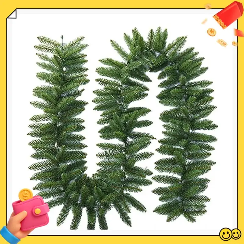 

A89Q-9FT Christmas Garlands Artificials Greenery Garlands Suitable For Christmas Decorations Green Non-Lit Holiday Decor