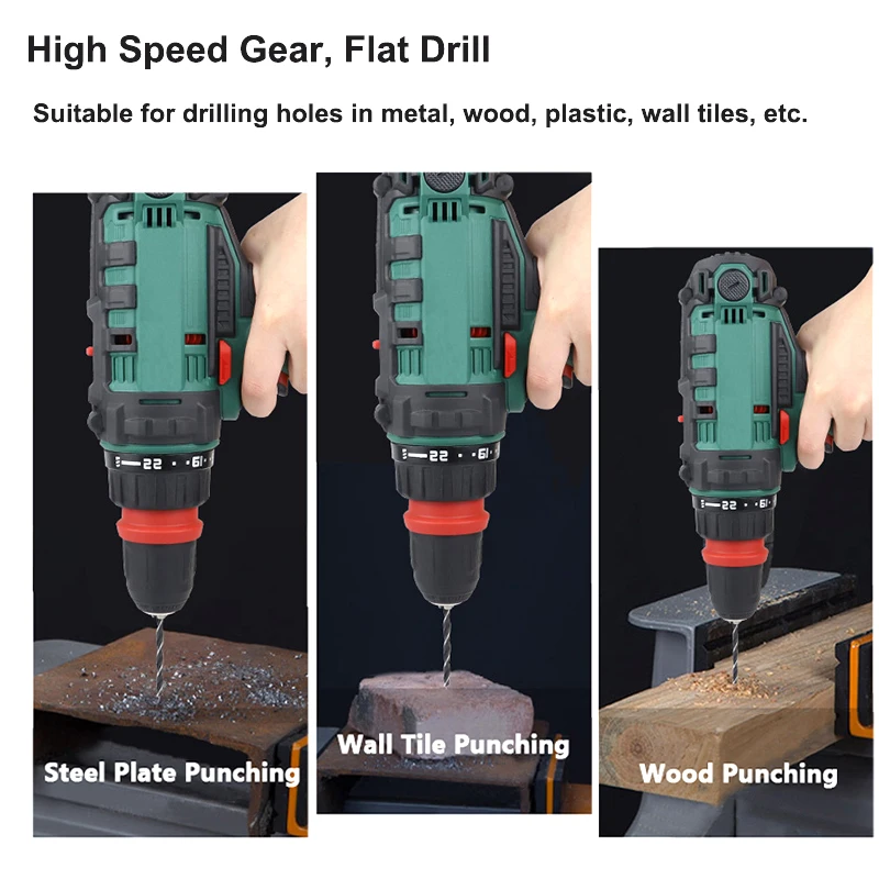 300W Max Torque 40Nm Power Tool Corded Impact Drill Electric Power Drill/Screwdriver Energy Drill with 10mm Quick-Release Chuck