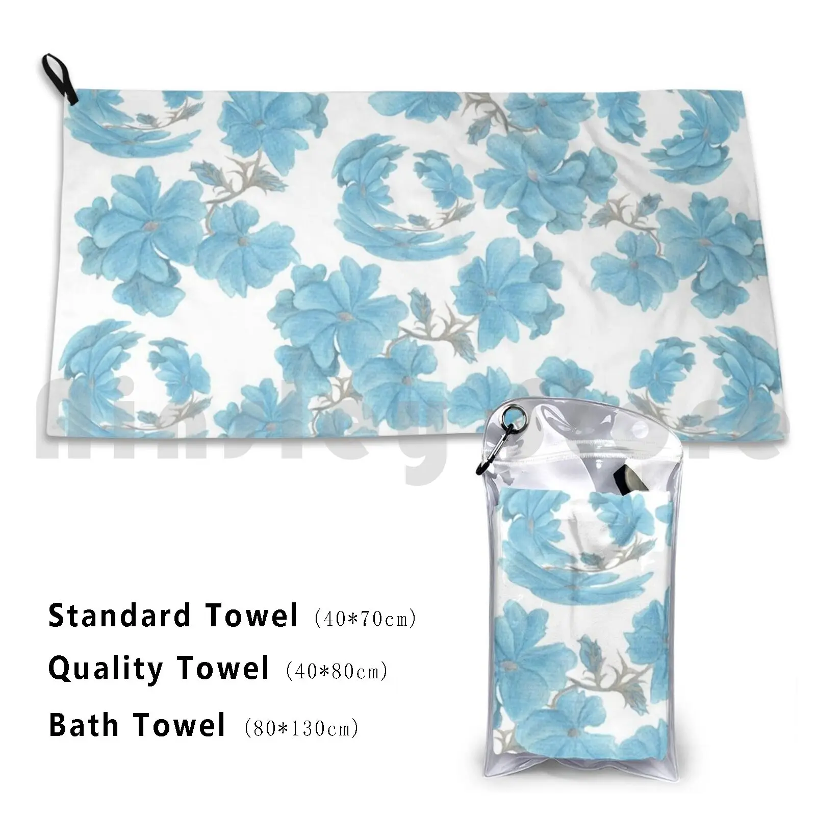 Wildflowers Of Wa Custom Towel Bath Towel Flower Floral Wildflower Blue Flowers Australian Australia Western