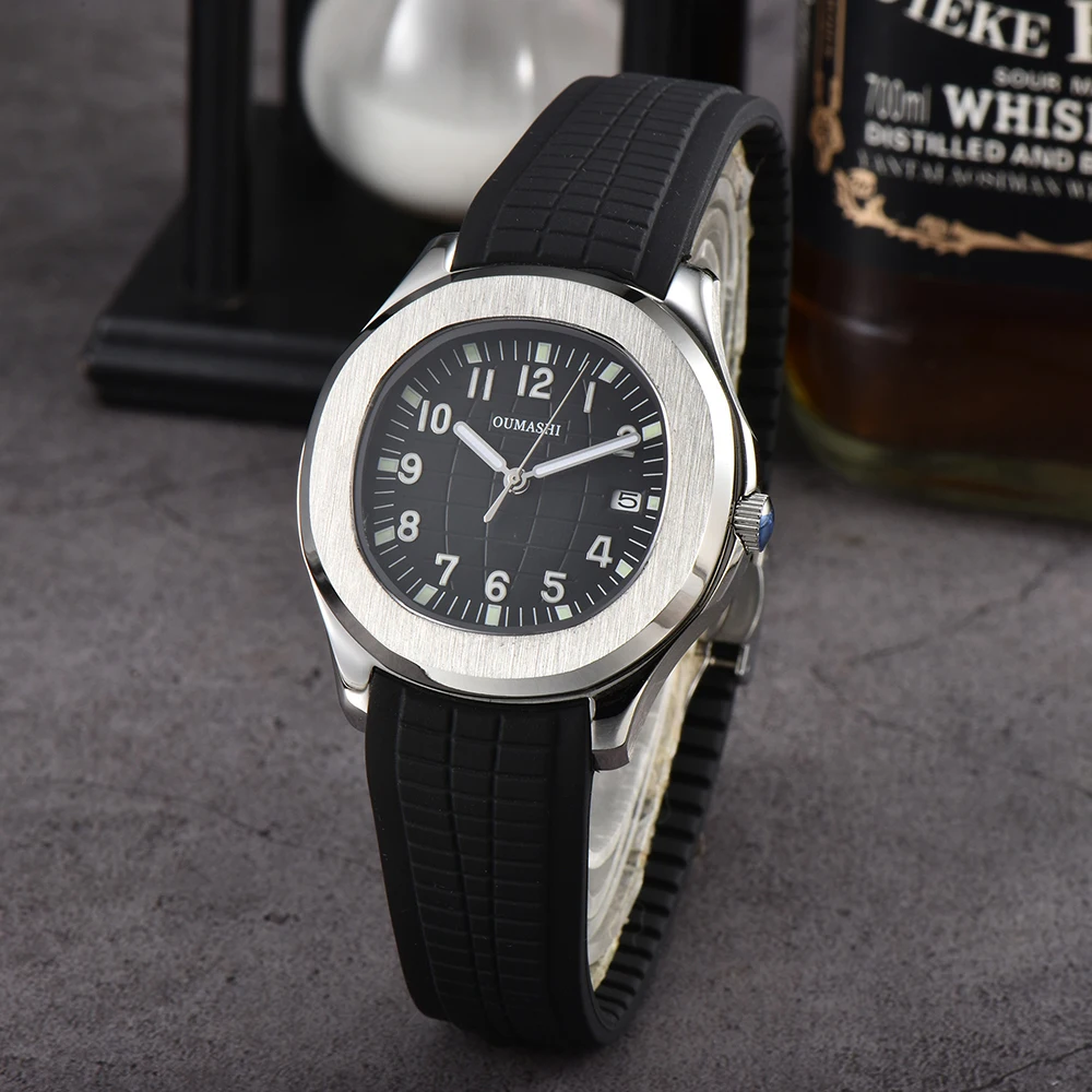 Customized 40mm Mens Watch New Men Luxury Automatic NH35A Stainless Steel Leisure Simple Sapphire Glass Waterproof Watch