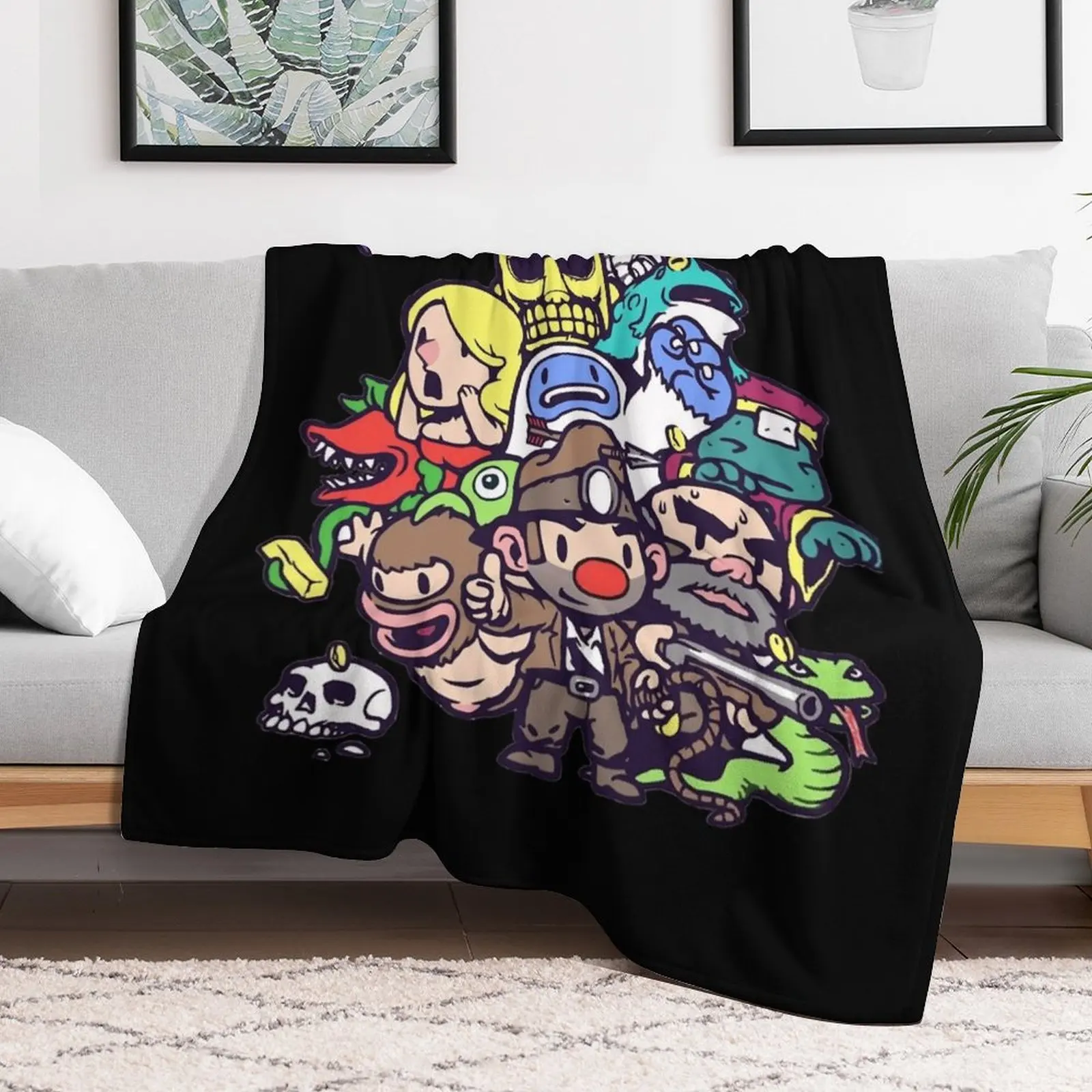 Spelunky Gang Classic Throw Blanket cosplay anime Personalized Gift Bed for sofa Blankets