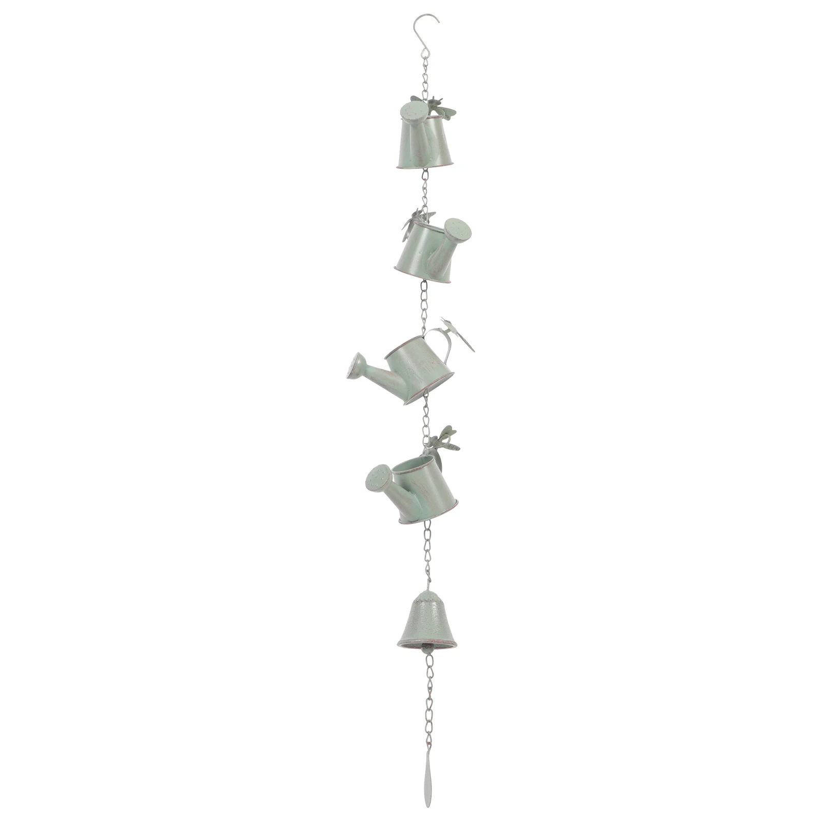 

Metal Rain Chain for Downspouts Water Collector Garden Green Aged Iron Decorative Chains Landscape Design Drainage