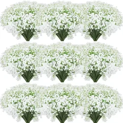 50 Pcs Artificial Flowers Babies Breath Flowers Fake Gypsophila Plants Flowers for Wedding Home Party Decor