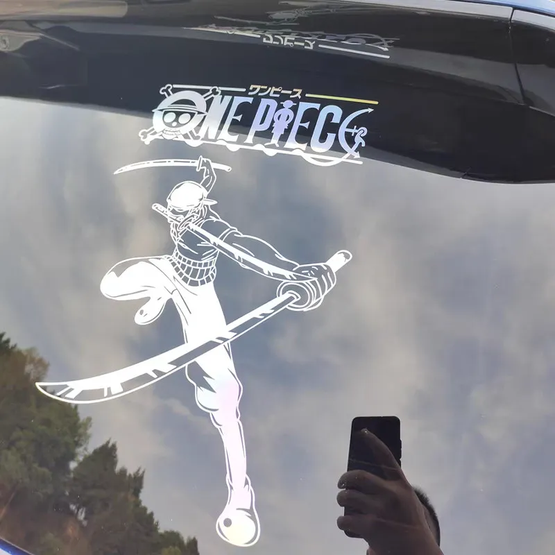 Strong World Luffy and Ace Silhouette Stickers Suitable for Rear Windshield Car Doors Walls Personalized Decorative Stickers view 5