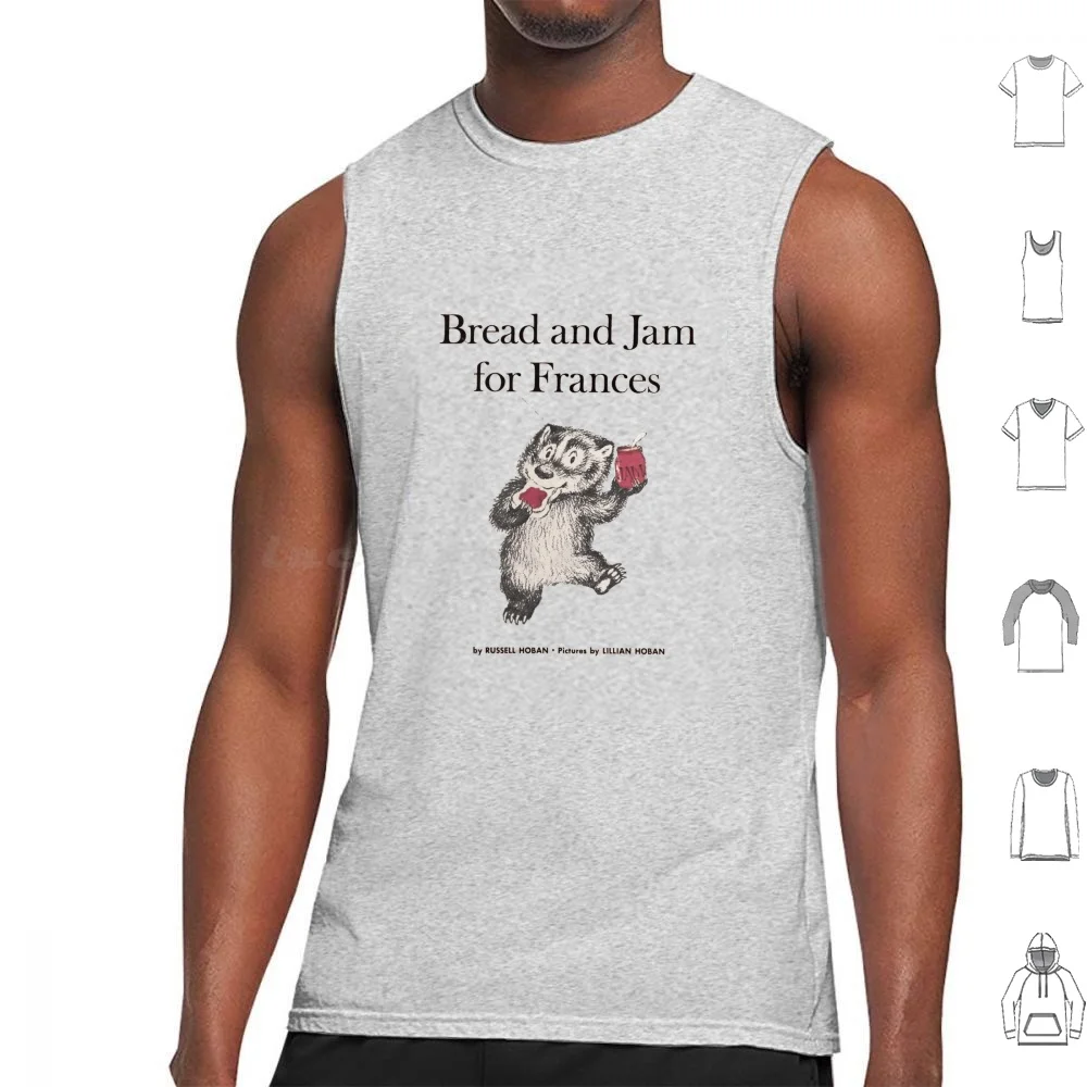 Bread And Jam For Frances Vintage Book Cover ( 64 ) Tank Tops Print Cotton Bread Jam Jelly Toast Breakfast Fussy