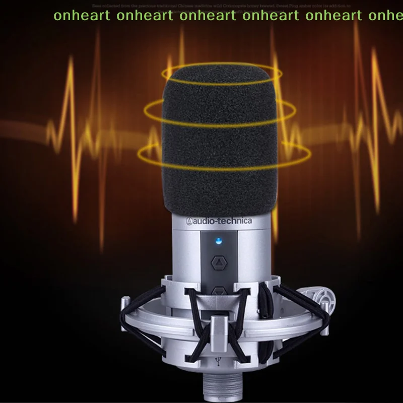 [C]1 cubierta antiviento para micrófono AT2020, filtro de espuma a prueba de viento para micrófono Audio Technica ATR2500 AT2035 AT2050 AT4040