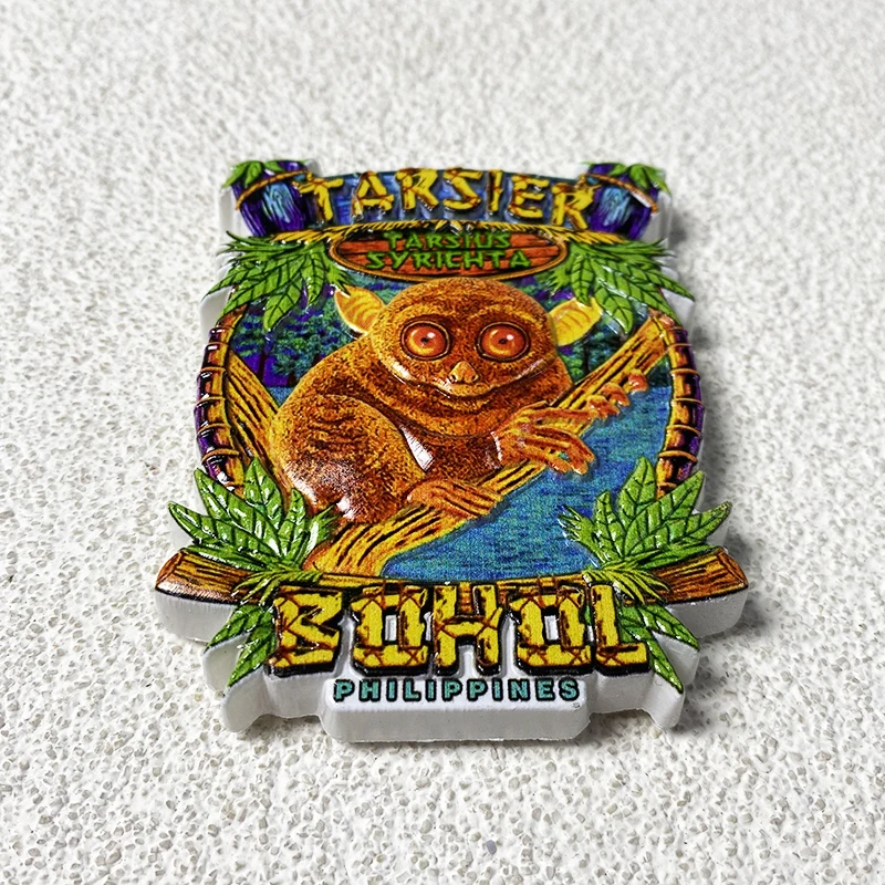 Philippine Tarsier travel souvenir Creative 3d three-dimensional personality decoration magnetic refrigerator magnets