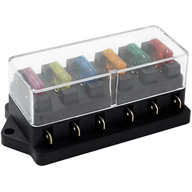 4/6/8 Way Fuse Box Holder with Blade Fuse Holder Block Car Boat Blade Fuse Box 12V 24V ATO Standard Circuit