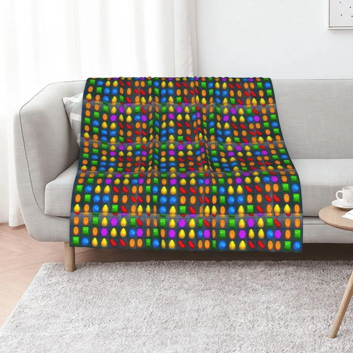 2022 All New candy crush Throw Blanket Warm Plush Fuzzy Blanket for Living Room