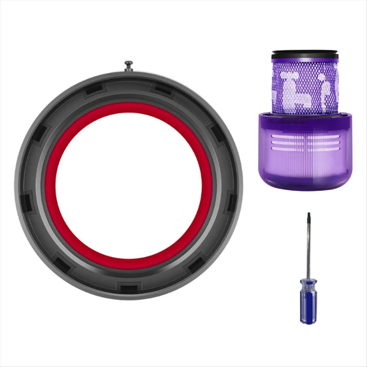 AB30 Dust Bin Sealing Rings Replacement for V11 Vacuum Cleaner Dust Bucket Sealing Ring and Hepa Filters