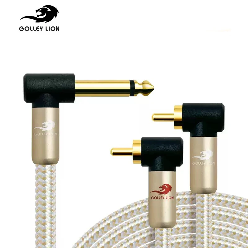 

Hifi Audio Cable MONO 6.35mm Plug to Dual RCA for Guitar Mixer Amplifier SPC Cable Gold Plated Connectors 1M 2M 3M 5M 8M 10M 12M