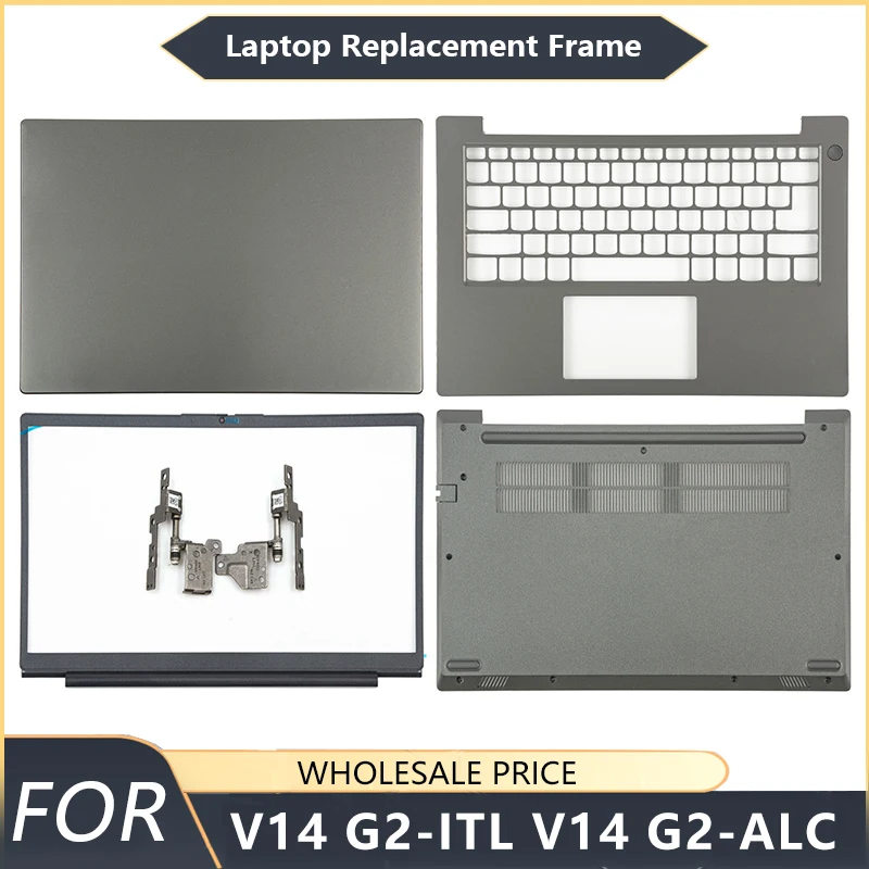 NEW For Lenovo V14 G2-ITL V14 G2-ALC V14 G2-IJL Laptop LCD Back Cover Front Bezel Palmrest Bottom Case  Hinges keyboard