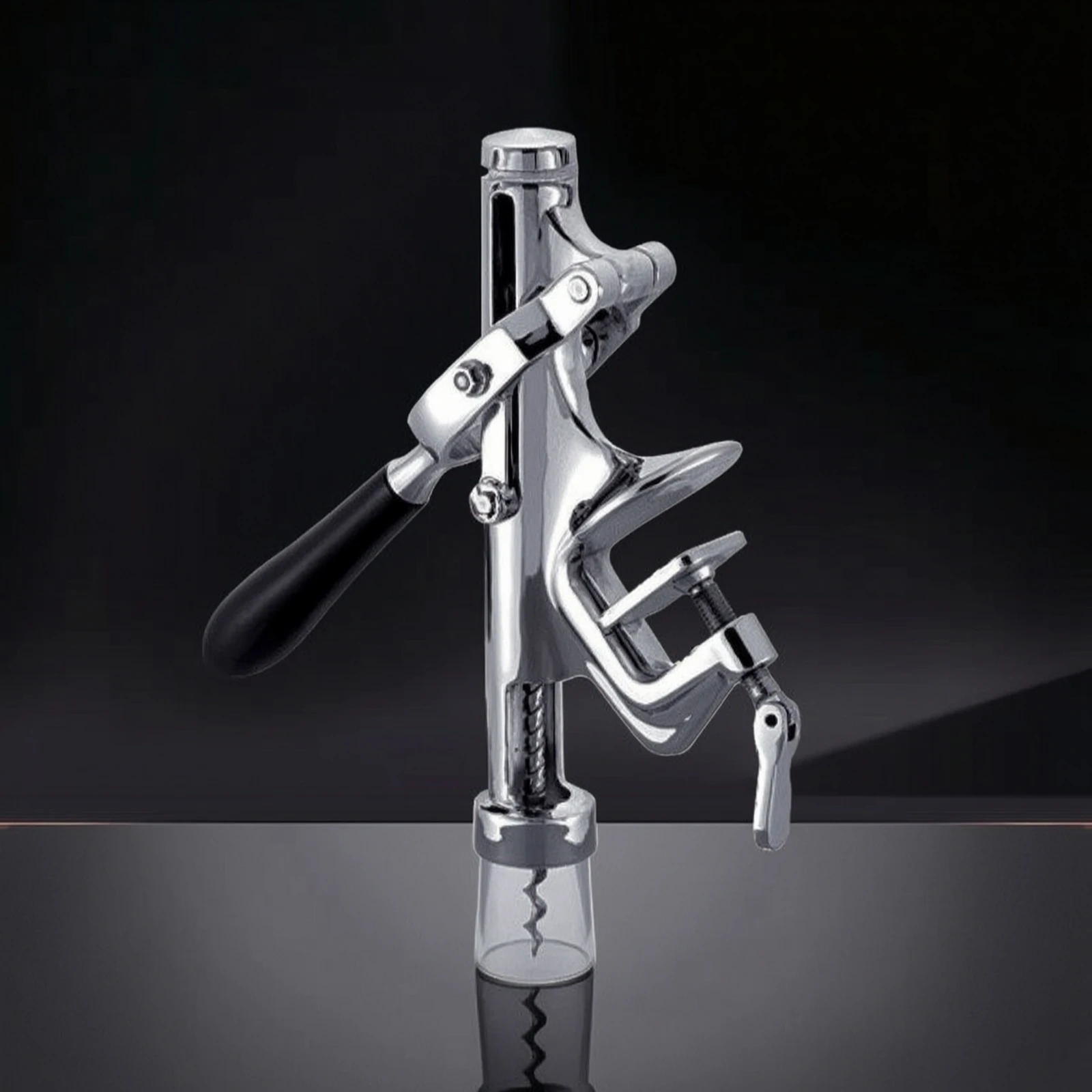Lever Wine Opener Tabletop Wall Mounted Wine Opener Vertical Corkscrew Stainless Steel Openers Long-Lasting for Bartenders