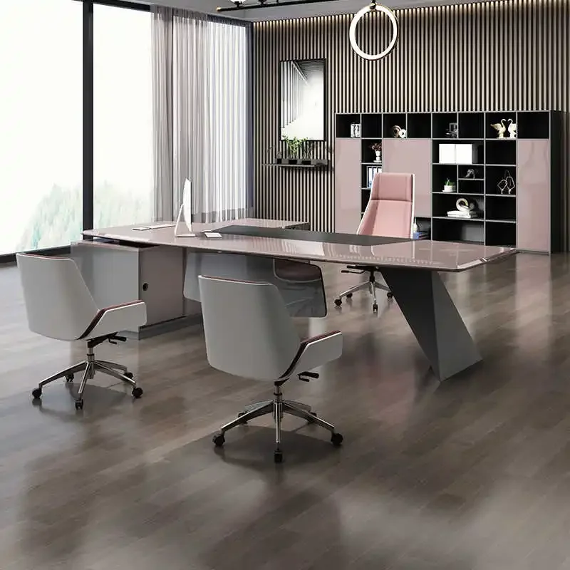 #￥Furniture Executive Desk Manager L Shape Storage Organizer Asthetic Computer Office Desk Bureau Tafel Biuro Mesa Oficina