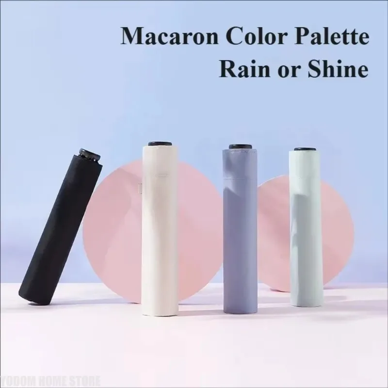 New Foldable Manual Parasol 5 Ribs Sun Protection Dual Use Umbrella Ultra Light Uv Protection Pencil Umbrella Mini Parasolka
