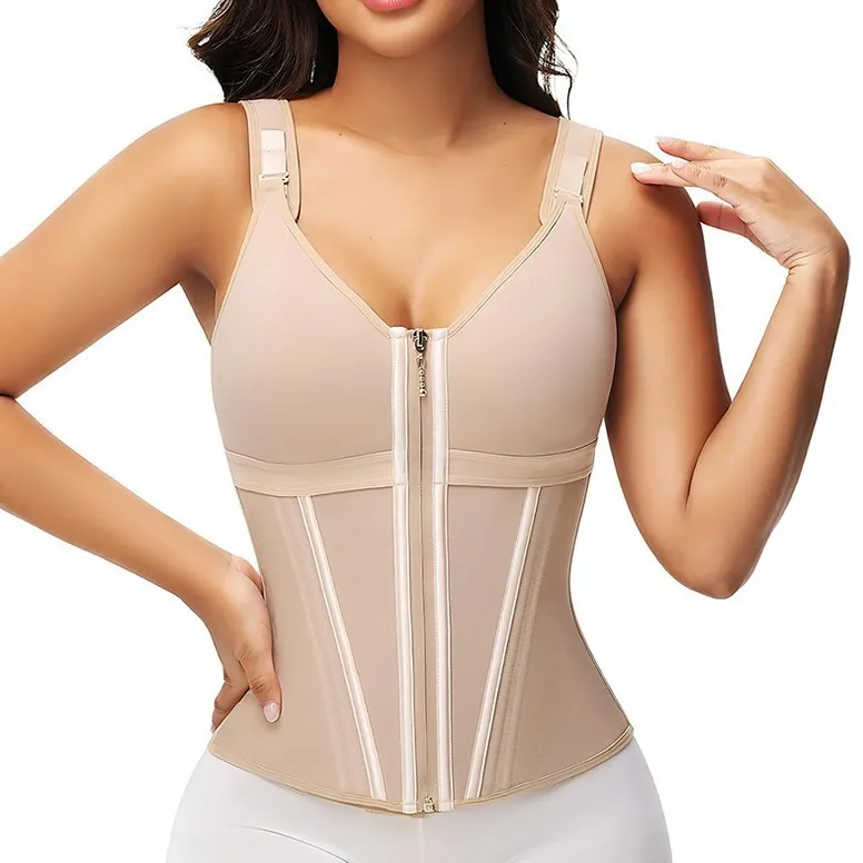 

Women's Waist Trainer Corset Sports Compression Vest Shapewear Steel Boned Body Shaper Tummy Control Girdle Fajas Colombianas