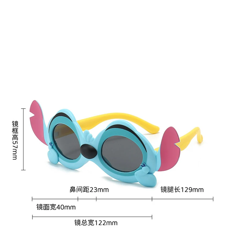Occhiali da sole Disney Stitch Angel Adorabili occhiali UV400 Anti-UVA UVB Vacanza Disneyland Trip Y2K Occhiali da sole morbidi polarizzati