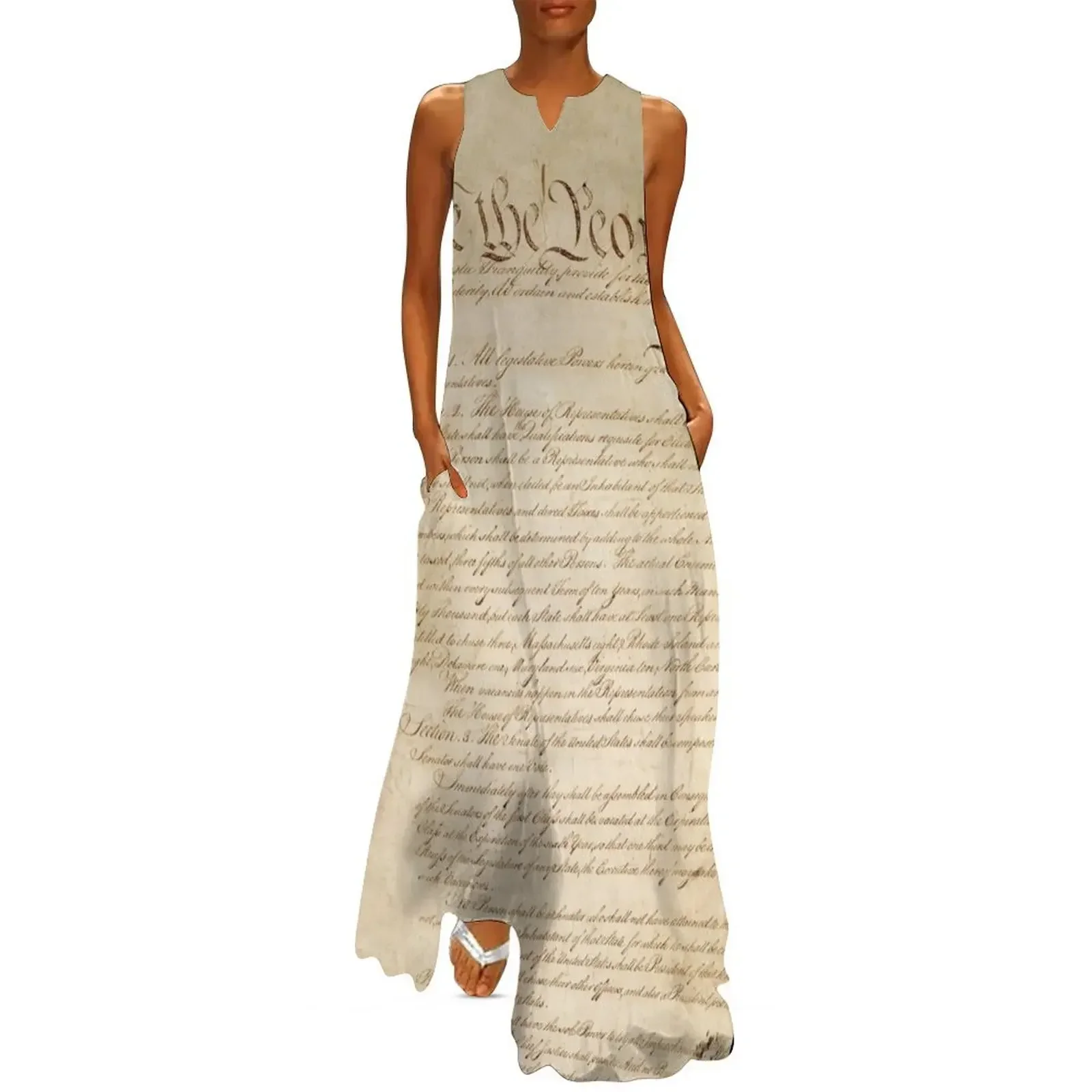 

The Constitution of the United States of America Long Dress summer dress woman 2025 trendy summer dress