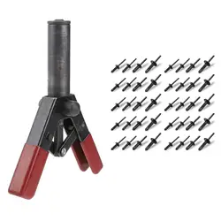 Plastic Rivet Gun Set Multifunctional Poly Rivet Gun Quick Set For Fastening Door Panels & Automotive Trim 40 Pieces POM Rivets