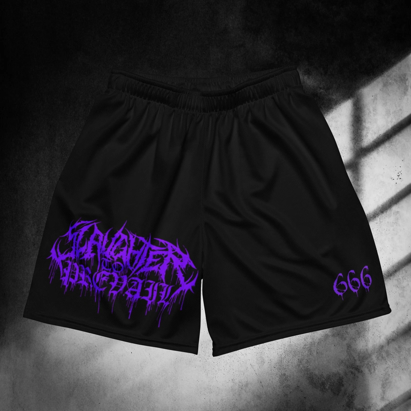 

Slaughter To Prevail Deathcore Gothic Clothes Mesh Shorts Men Women American Street Band Singer Hip-hop Rock Sports Shorts