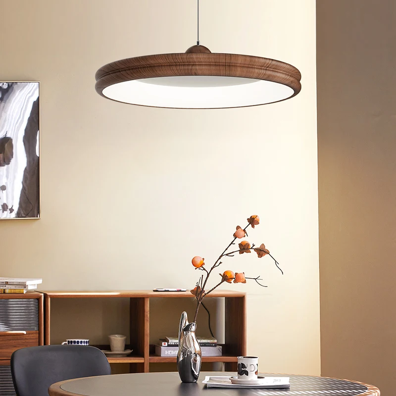 Middeleeuws Restaurant Hanglampen Vliegende Schotel Enkele Kop Eenvoudige Bar Tafel Log Lamp Stijl Slaapkamer Bed Hangende Draad Lamp