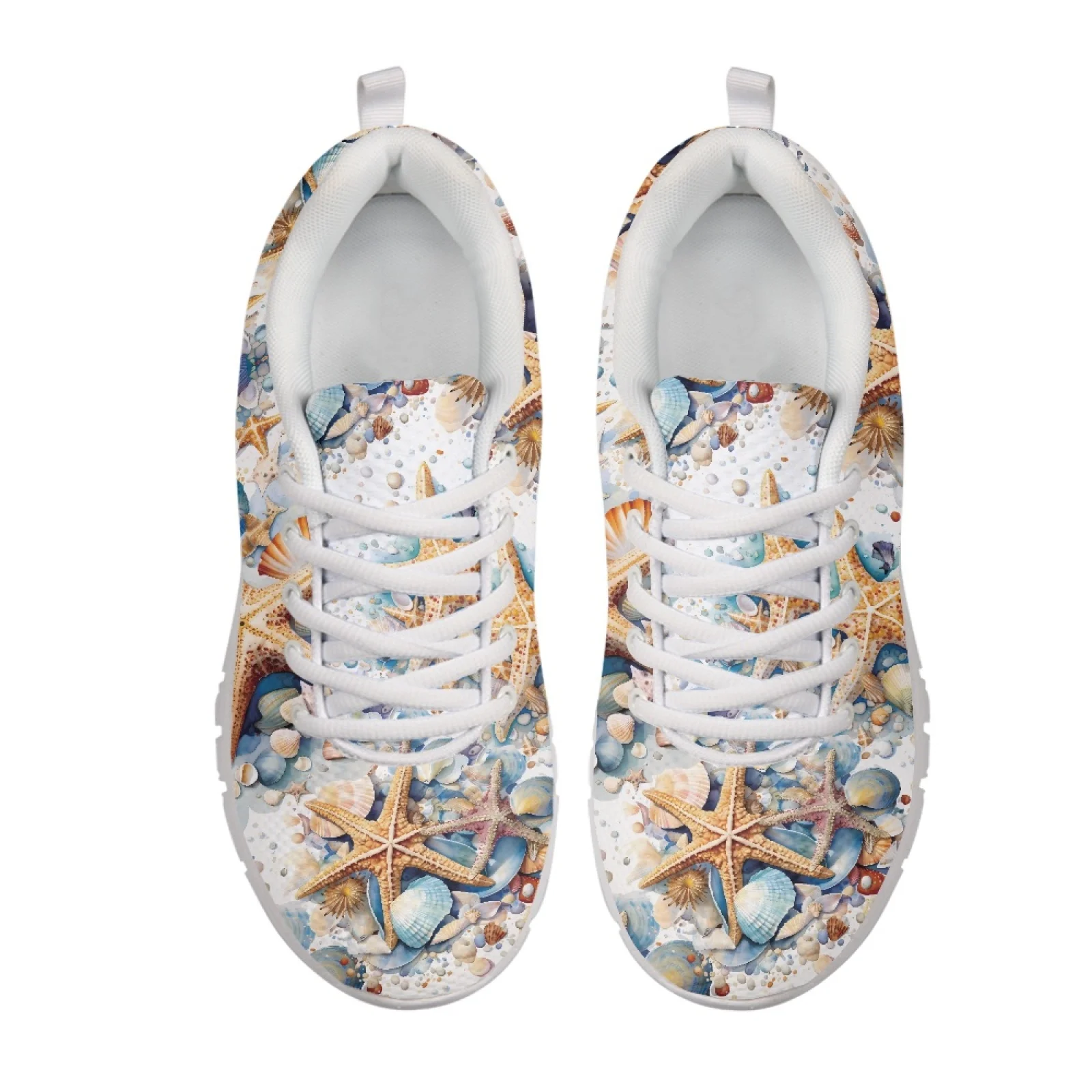 Coloranimal Sea Stars Shells Fashion 2026 Anti-Slip Athletic Shoes for Men Mesh & EVA Sole Running Sneakers Running Tennis Shoes