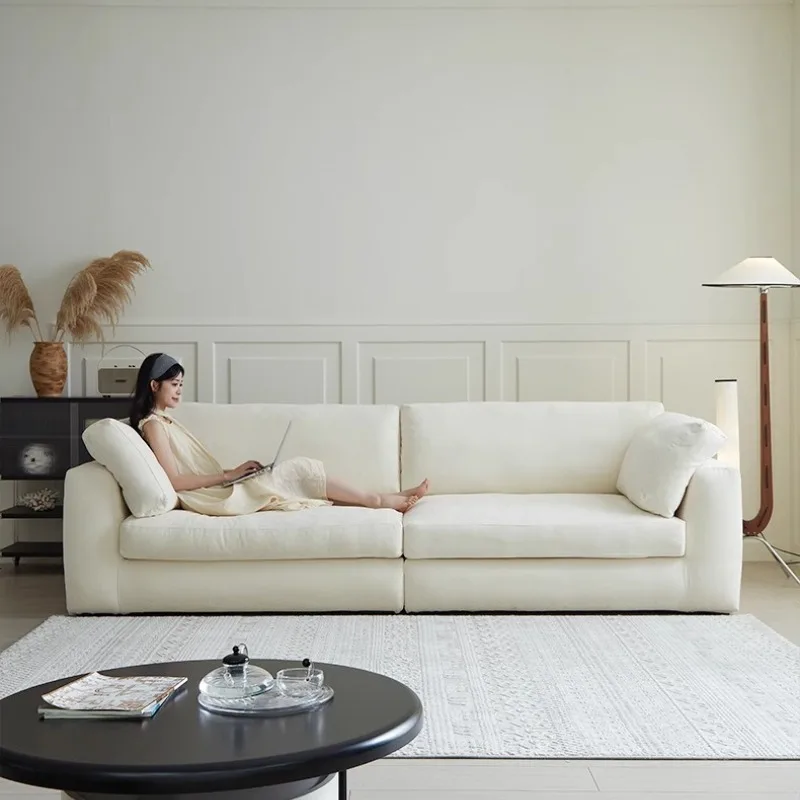 Sofás De sala De estar blancos De gran tamaño, sofá De dos plazas Modular moderno De terciopelo, Muebles De Sala nórdicos Togo, Muebles para el hogar