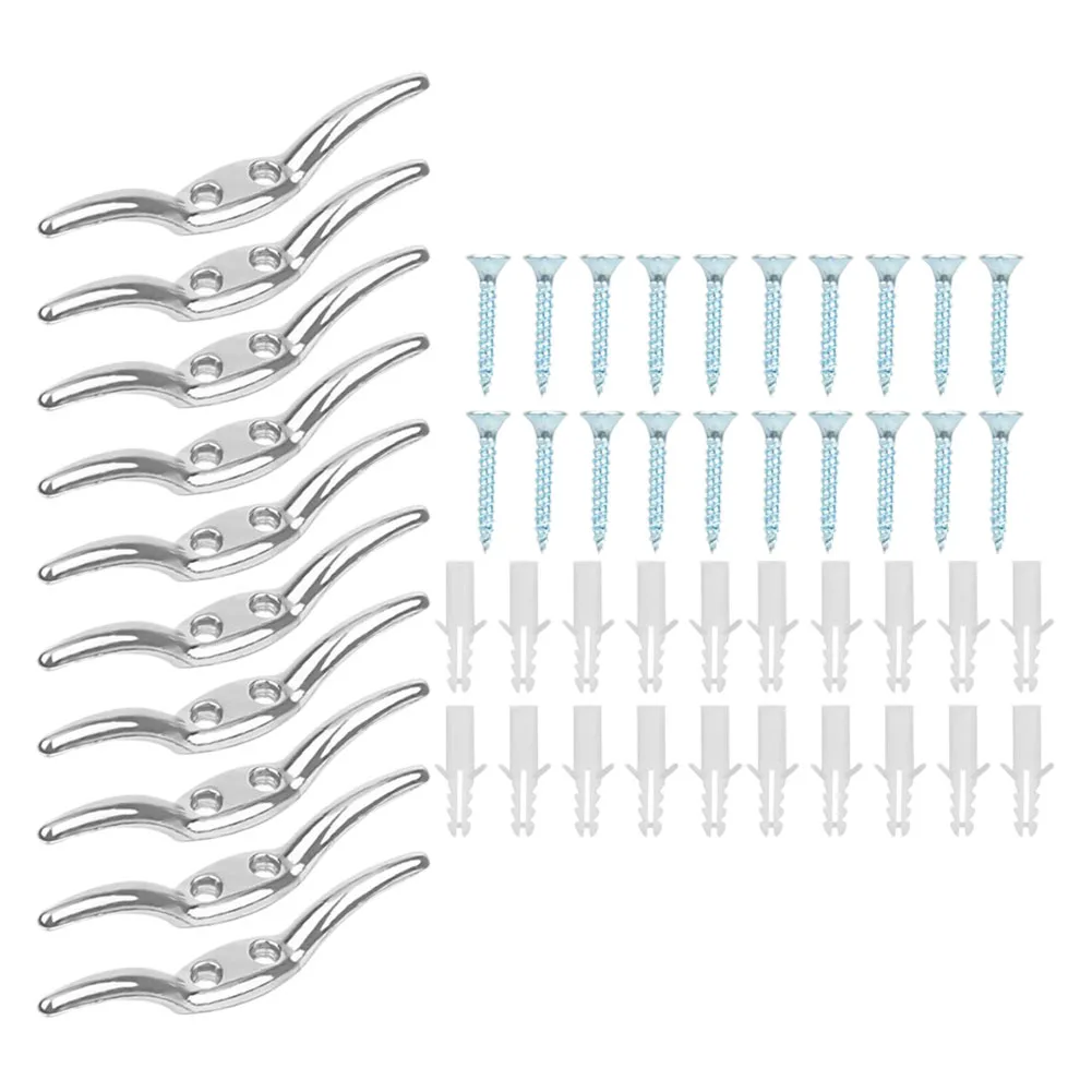 Metal Cleat Hooks for Curtains and For Blinds Strong Holders Designed to Withstand Heavy Weight Without Bending