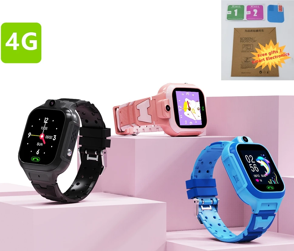 

Kids Smart Watch For Children Real Time Positioning 4G Sim Card SOS Phone Call Waterproof HD Camera Footprint Track Safety Zone