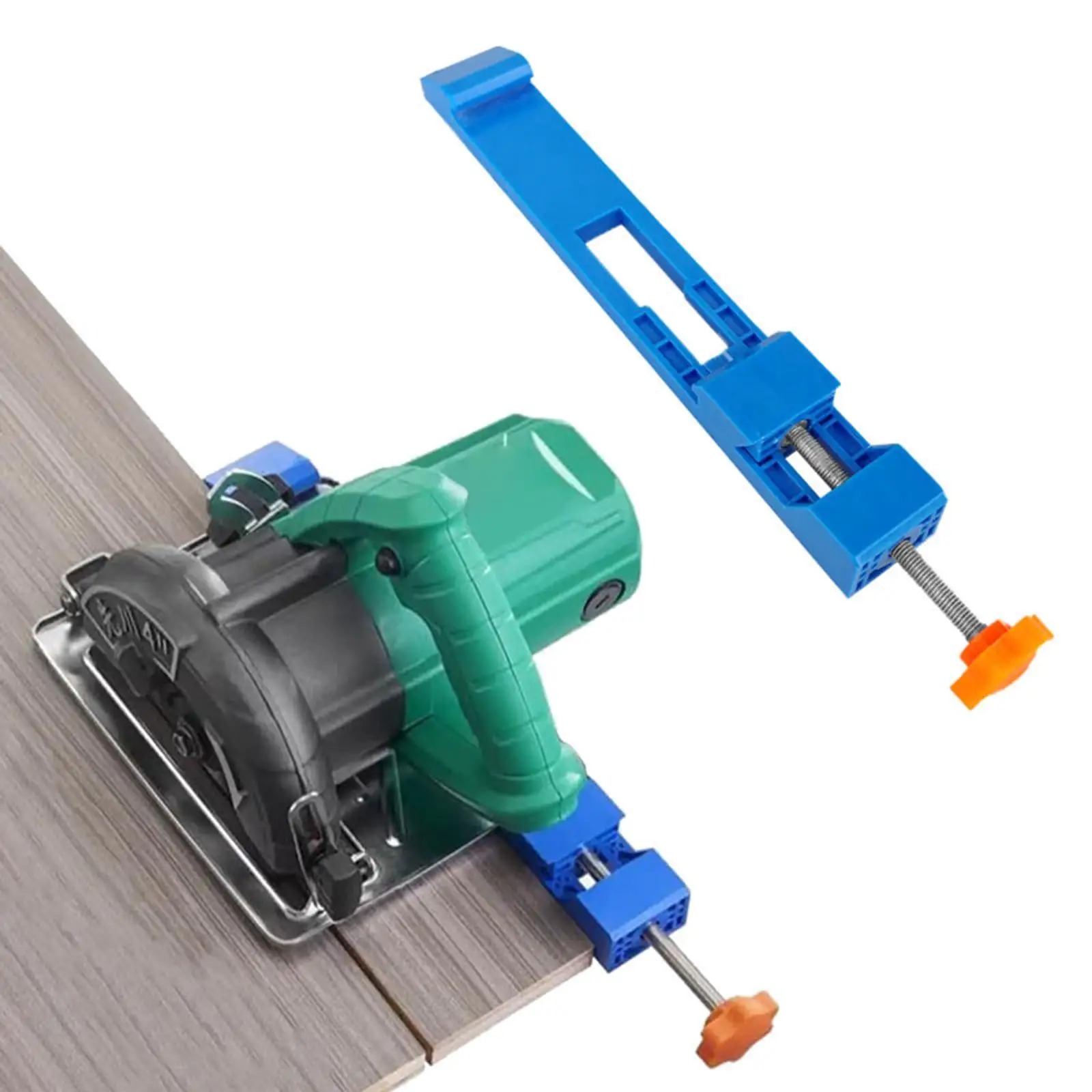 Cutting Machine Base Guide Plate Adjustable Bidirectional Locking Mechanism Carpentry Easy to Use Tool Circular Saw Guide Clamp