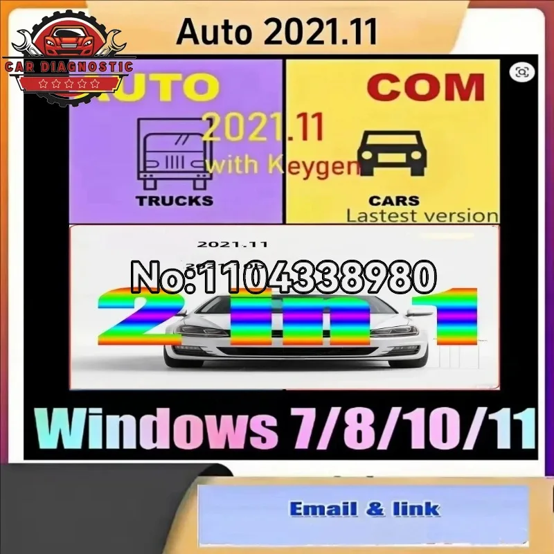 2026 hot sell new  popular  diagnostics car Autocoms 2021.11 and 2021.10b with Keygen for DS-150-E with for Cars Trucks sofware