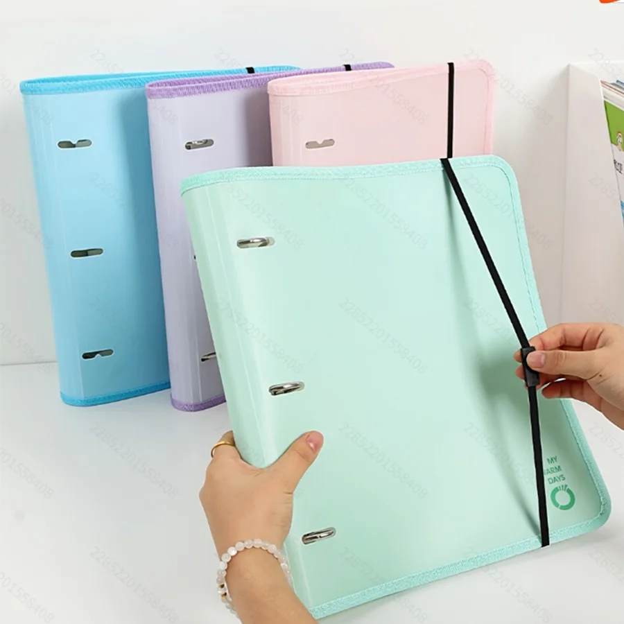 1pc Multi-Function 3 Hole Loose Leaf Folder, Binder Design Storage Book, Large Capacity Document Booklet