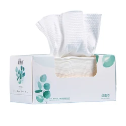 Serviettes jetables en coton pour le visage, lingettes sèches douces pour le visage, mouchoirs en papier, 80 pièces par boîte