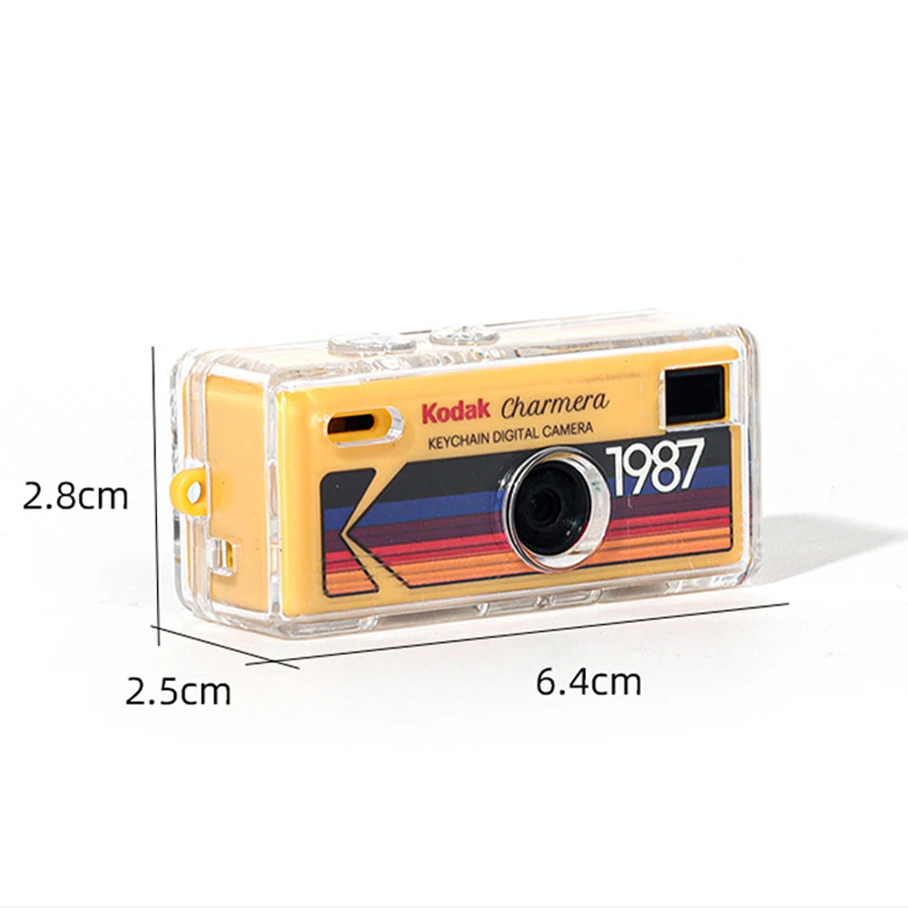 For Kodak Charmera 1987 Keychain Digital Camera Case Crystal Clear PC Hard Shell Protective Cover Anti-Scratch Drop-Proof