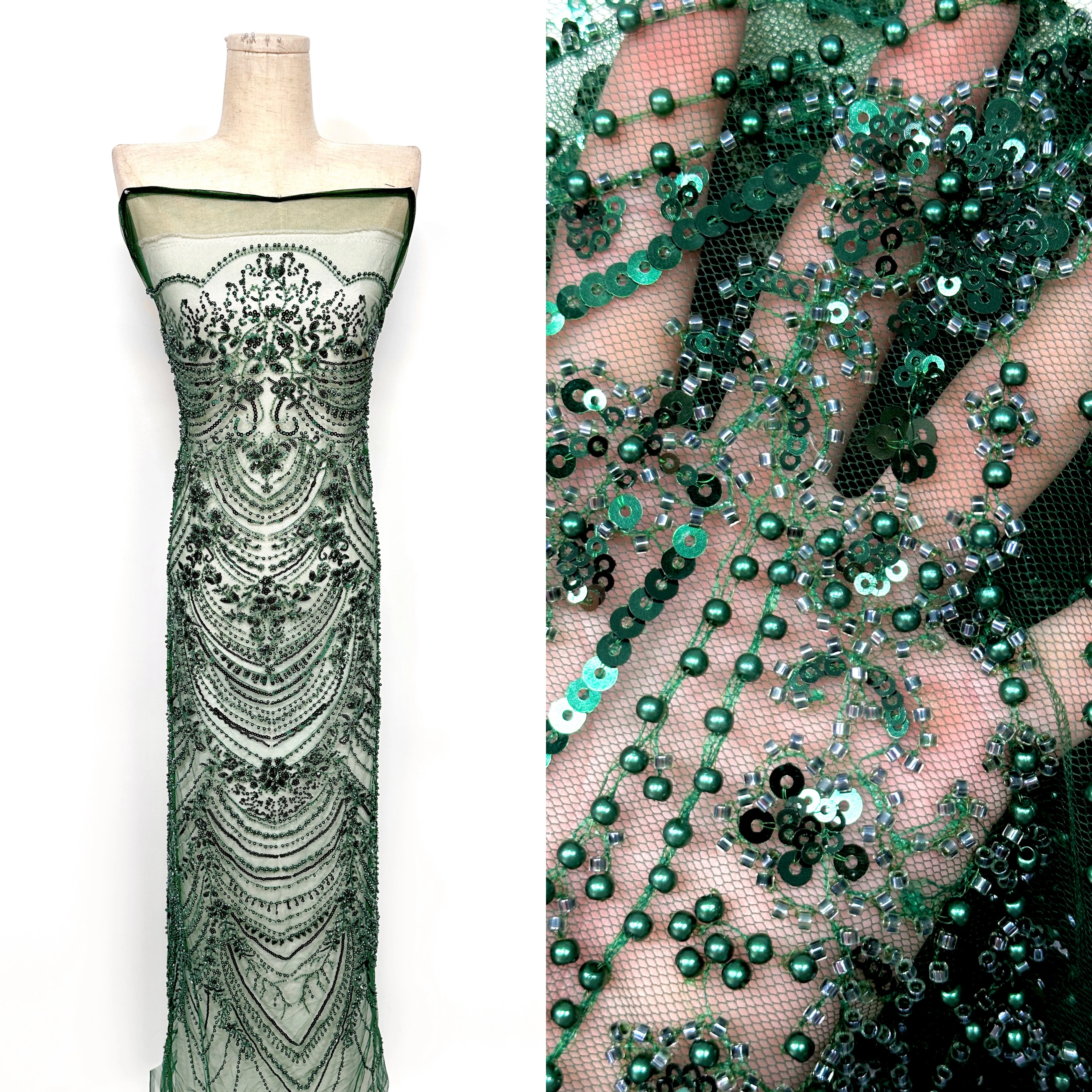 

2026 African Sequins Lace Fabric Embroidery French Tulle Mesh Net Lace Fabrics For Wedding Party Material Sewing