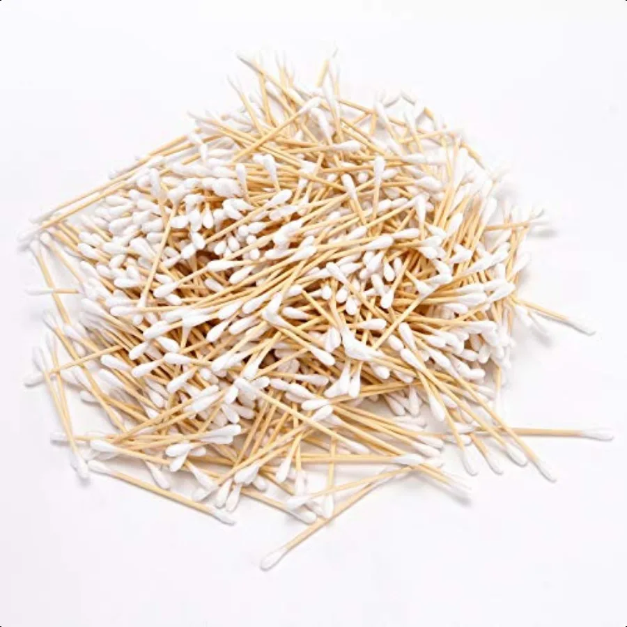 Coton-tige en bambou naturel, paquet de 500 cotons à deux pointes, double pointe, écologique, biodégradable, confortable et doux, sans plastique
